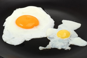 fried egg on a plate