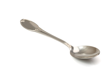 Silver spoon. Isolated with clipping path.