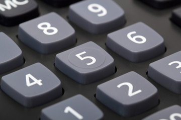 closeup of calculator keyboard