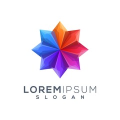 Obraz premium colorful lotus logo ready to use