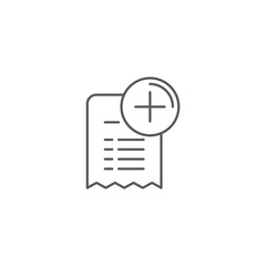 Fototapeta premium Add list vector icon symbol isolated on white background