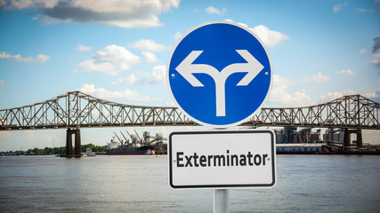 Street Sign to Exterminator