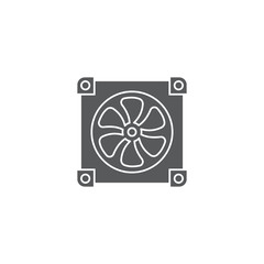 Computer cooler vector icon symbol isolated on white background