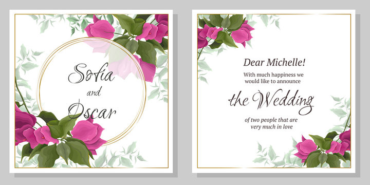set of floral cards