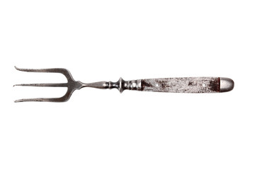Vintage fork. Isolated with clipping path.