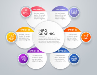 Abstract elements of graph, diagram with steps, options or processes. Business infographics design template.