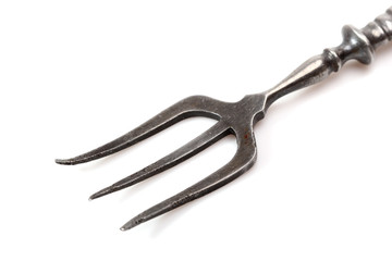 Vintage fork. Isolated with clipping path.