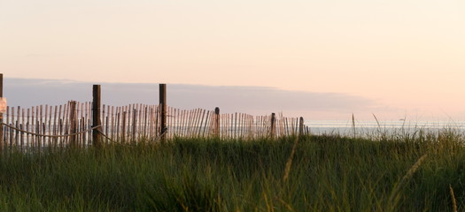 Dune  protection fence at Westport beach near West Ocean Avenue