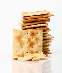 crackers isolated on white background