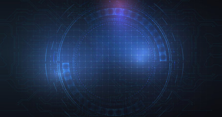 Abstract blue technology concept background. High Tech digital Electronics illustration.Vector illustration.