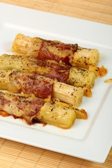 Cheesy leeks & ham