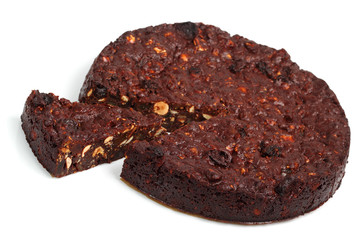 Chocolate Cake. Fruitcake Panforte is a traditional Italian dessert containing fruits and nuts.