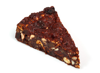 Chocolate Cake. Fruitcake Panforte is a traditional Italian dessert containing fruits and nuts.