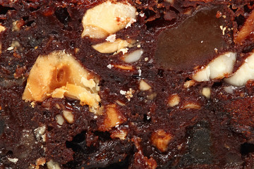 Chocolate Cake. Fruitcake Panforte is a traditional Italian dessert containing fruits and nuts.