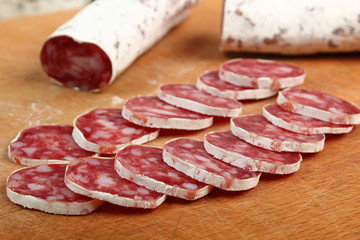 Salami. Smoked Pork Sausage.