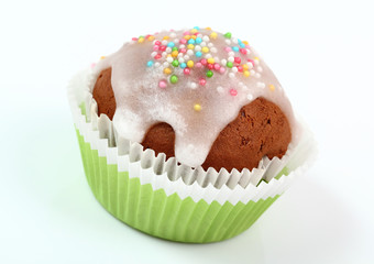 cupcakes with frosting and sprinkles