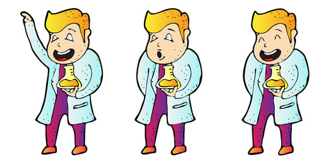 Explainer chemist character design