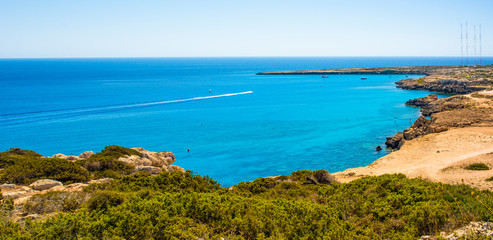  panorama of cavo greco with sea and cliffs