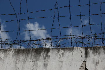 Fence of jail in Hungary