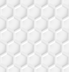 Seamless 3d hexagonal pattern - abstract vector background
