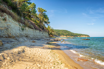 Seascape from beach near Varna. Black Sea, Bulgaria.