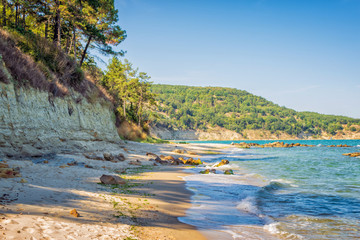 Fototapeta na wymiar Seascape from beach near Varna. Black Sea, Bulgaria.