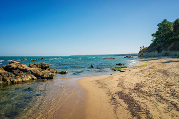 Obraz premium Seascape from beach near Varna. Black Sea, Bulgaria.