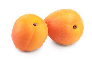 Apricot fruit isolated on white background macro
