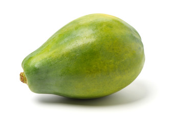Papaya fruit isolated on a white background