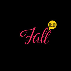 Hello fall calligraphy