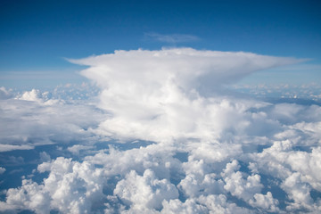 Naklejka na ściany i meble beautiful sky and clouds from window of plane