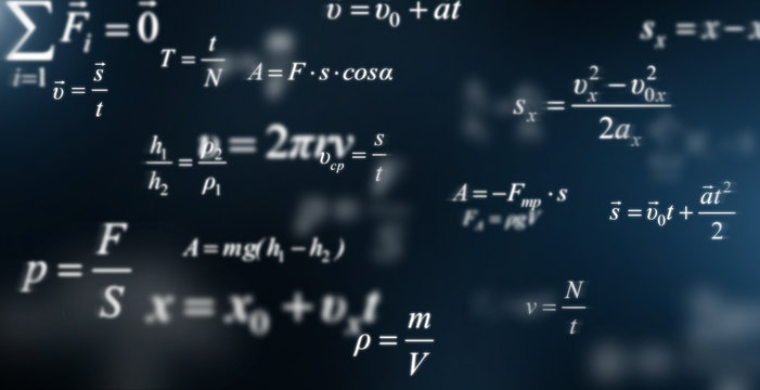 Mathematics background with scientific formulas and calculations