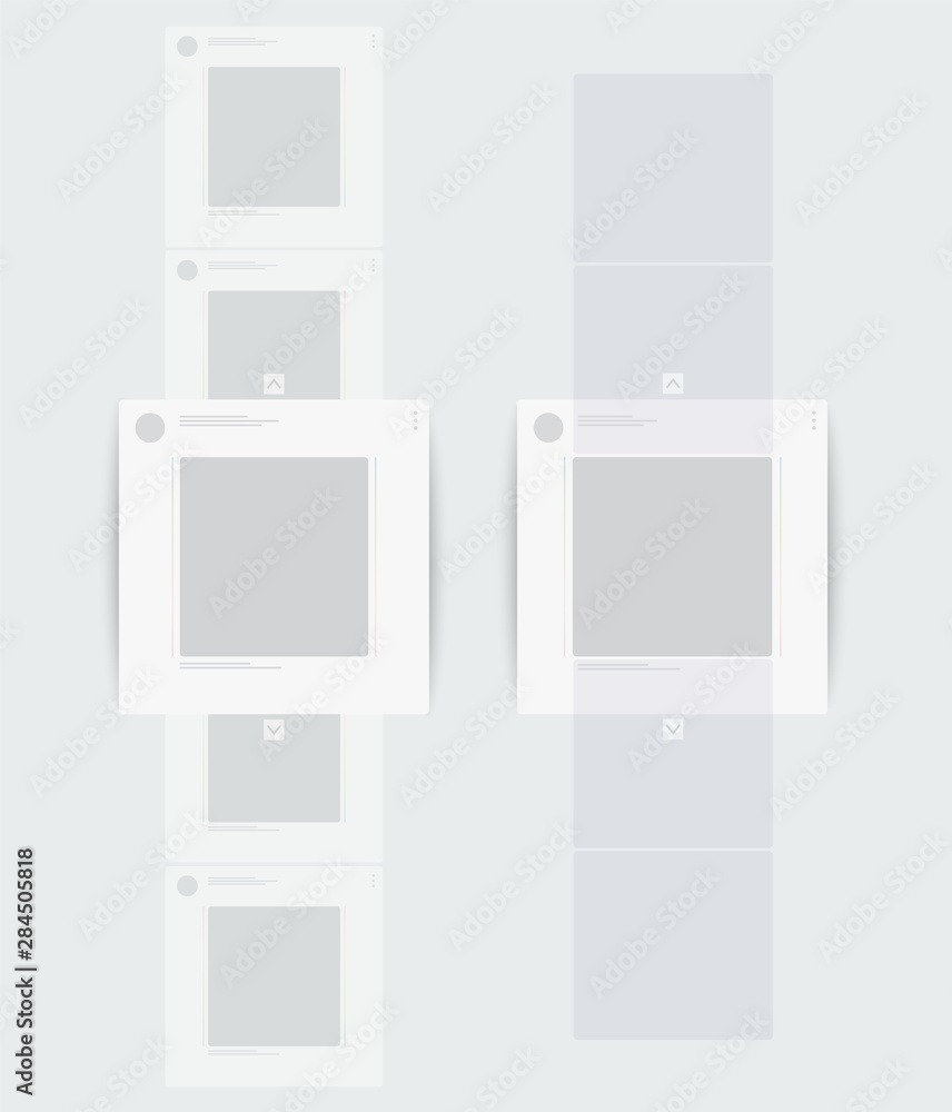 Aufkleber profile of mobile page with vertical scrolling.