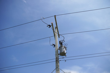 high voltage and low voltage poles