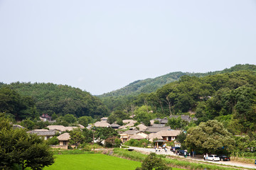 Fototapeta na wymiar Yangdong Folk Village in Gyeongju-si, South Korea.
