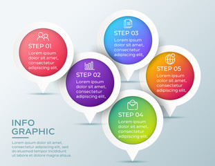 Step infographic template