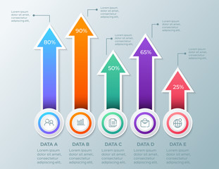 Modern business infographic steps