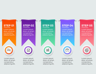 Step infographic template