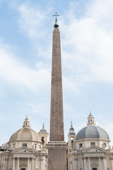 Beautiful architecture in the old Rome Itally