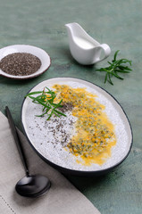 Dairy dessert chia seeds