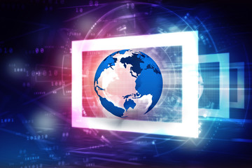 3d illustration Network community concept . Mixed media