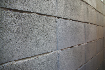 walls made of concrete blocks