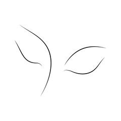 Face of a woman outline. Vector