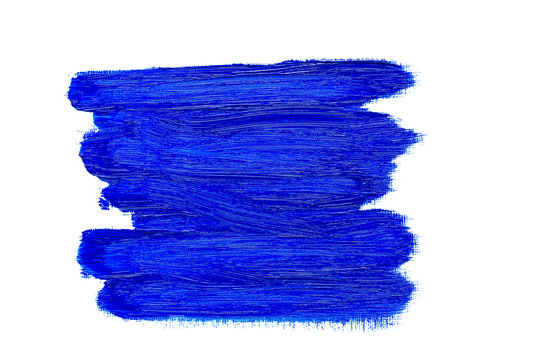 Abstract Blue Oil Painting Brush Strokes