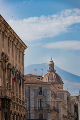 Fototapeta premium Via Etnea di Catania