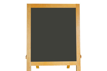 Wooden menu blackboard Isolated on white background, Outdoor display advertising menu board for cafe or restaurant