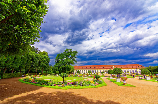 beautiful landscapes in the old park of the city of Ansbach