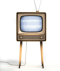 Vintage tv receiver 3d illustration