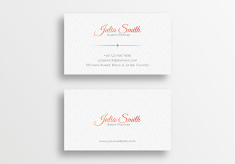 Stylish Fashion Business Card Template, Modern Visiting Card Design with Elegant Pattern