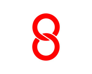 Creative Minimal Letter 8 Logo Design | Eight Logo Design